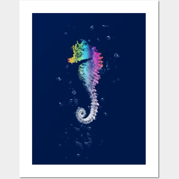 Seahorse in his element Wall Art by Sinmara